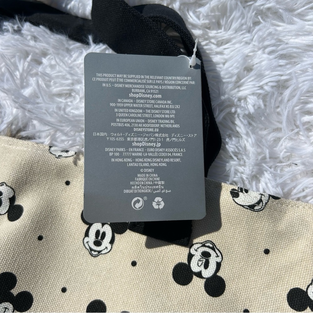 Disney Mickey Mouse Face Expressions Cotton Canvas Tote Bag - New with tags! - Picture 10 of 16
